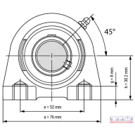 Csapágyház + csapágy UCPA-204 (SYF-504+YAR-204)