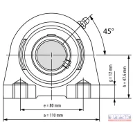 Csapágyház + csapágy UCPA-207 (SYF-507+YAR-207)
