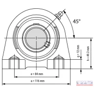 Csapágyház + csapágy UCPA-208 (SYF-508+YAR-208)