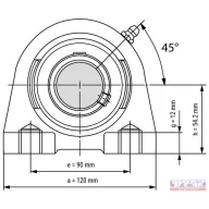 Csapágyház + csapágy UCPA-209 (SYF-509+YAR-209)