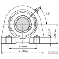 Csapágyház + csapágy UCPA-210 (SYF-510+YAR-210)