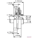 Csapágyház + csapágy UCF-210 (FY-510+YAR-210)