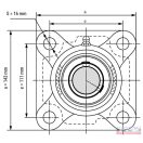 Csapágyház + csapágy UCF-211 (FY-511+YAR-211)