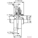 Csapágyház + csapágy UCF-211 (FY-511+YAR-211)