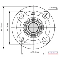 Csapágyház + csapágy UCFC-207 (FYC-507+YAR-207)