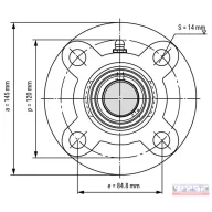 Csapágyház + csapágy UCFC-208 (FYC-508+YAR-208)