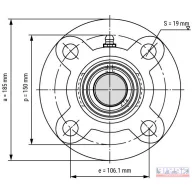 Csapágyház + csapágy UCFC-211 (FYC-511+YAR-211)