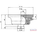 Pótkocsi hidraulikus billentő munkahenger golyó DN-45/112