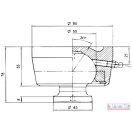 Pótkocsi hidraulikus billentő munkahenger golyó DN-55/95