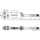 Kézifék kar 460mm csiga nélkül