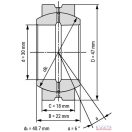 GE 30 ES 2RS (30x47x18/22)  csapágy