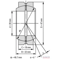 GE 30 ES 2RS (30x47x18/22)  csapágy