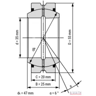 GE 35 ES 2RS (35x55x20/25) csapágy