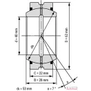 GE 40 ES 2RS (40x62x22/28) csapágy
