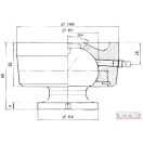 Pótkocsi hidraulikus billentő munkahenger golyó DN-65/108