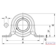 Csapágyház + csapágy SBPP-205 (PP205+YAT-205)