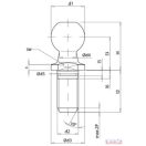 Fandy csukló (M12) menetes gömb