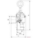 Biztonsági szelep  1.1/4" tömlőcsatlakozással RIV