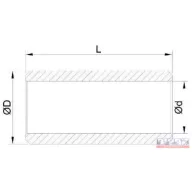CNH első tengely bronzpersely  53x57x42 