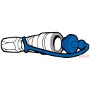 Gyorscsatlakozó porvédő hüvelybe (kék)