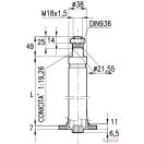 Kormányoszlop  75mm; bordás