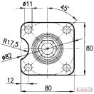 Kormányoszlop 775mm; bordás