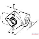 Hidraulika szivattyú csatlakozás 30-1/2", 3 furatos