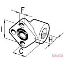 Hidraulika szivattyú csatlakozás 40- 3/8", 3 furatos