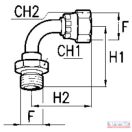 Könyök M18x1,5 KB  ívelt