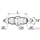 Közcsavar  AGJ-12, JIC 3/4"-16