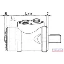 Hidromotor 400cm³, DN-25, rotoros