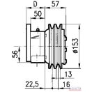 Elektromágneses tengelykapcsoló 12V, 14Nm