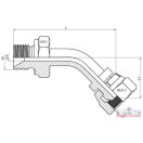 Könyök 1/2" KB 45° ívelt