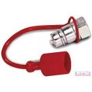 Gyorscsatlakozó porvédő dugóra (piros)