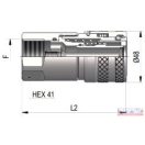 Gyorscsatlakozó 1/2" hüvely belső menetes cseppenés mentes DN-19,76 (23l/min)