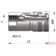   Gyorscsatlakozó 1/2" hüvely belső menetes cseppenés mentes DN-19,76 (23l/min)
