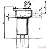 Hidraulikaszűrő kpl. visszatérő ágba 2", 90 µm