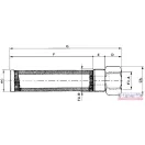 Olajtartály szívóági szűrő becsavarozható 1/2"x100