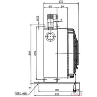 Olajhűtő alumínium 12V, 20-100 liter/perc (300x280x170)