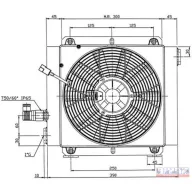 Olajhűtő alumínium 12V, 30-140 liter/perc (390x360x150)