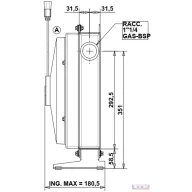 Olajhűtő alumínium 12V, 40-160 liter/perc (450x435x180)