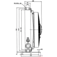 Olajhűtő alumínium 12V, 50-200 liter/perc (540x508x195)
