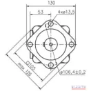 Hidromotor 200cm³, DN-32 oldalsó csatlakozással