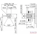 Hidromotor 160cm³, 6 bordás tengellyel