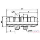 Közcsavar  AGJ-16, JIC 7/8"-14 szerelőfalas