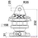 Rotátor  900 Nm peremes csatlakozással