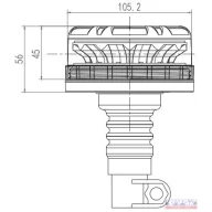 Villogó sárga 12V/24V csavaros 12 LED/36W