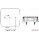 Hátsó lámpa vontatmányra, 7,5m+2,5m LEDes