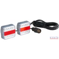 Hátsó lámpa vontatmányra, mágneses, 7,5m+2,5m LEDes