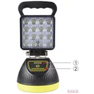 Szerelőlámpa 48W, 16db Led, 2800Lm, mágneses